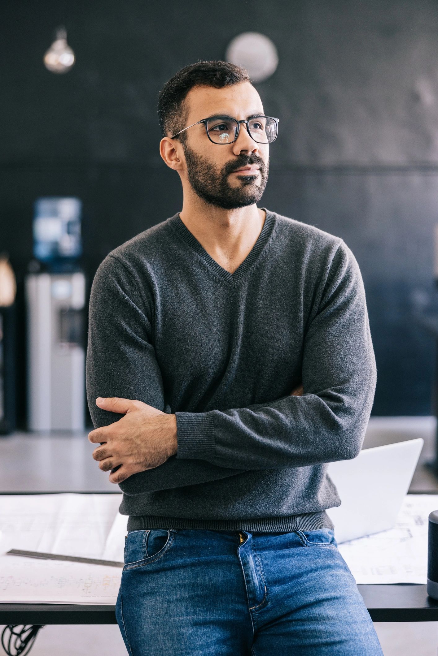 Professional architect portrait in office setting